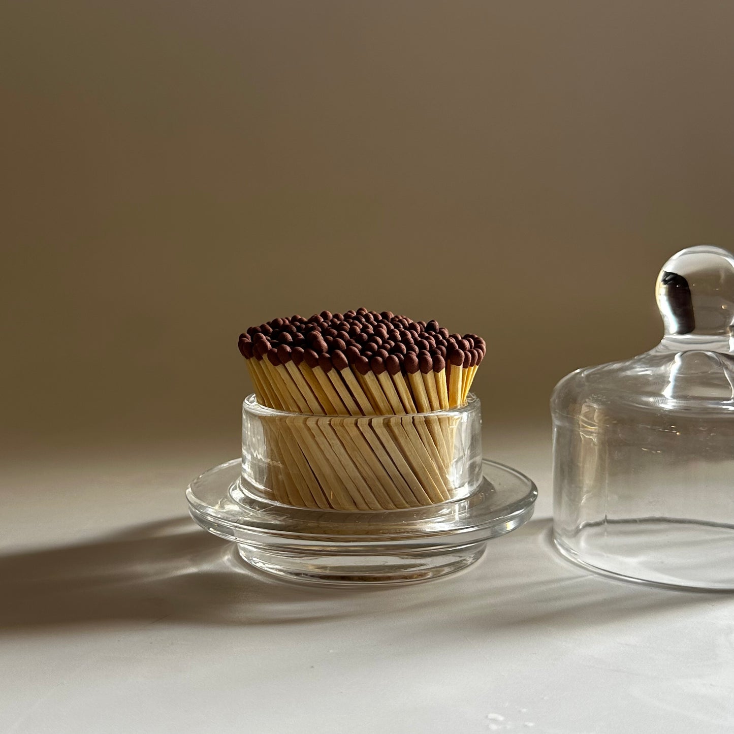 Glass jar and lid - maroon matches